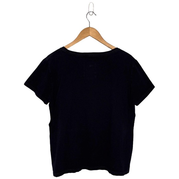 Disney Mickey Mouse Glitter Rainbow Hearts Organic Cotton Tee Shirt Black XXL - Picture 2 of 8